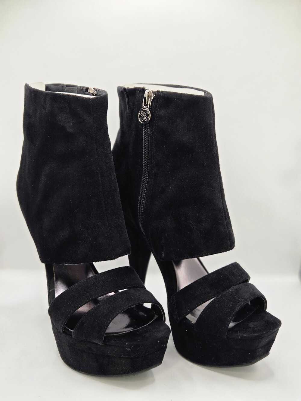 Simply Vera Vera Wang Black Suede Platform Ankle Booties